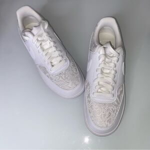 NWOB Nike Women's White Lace Sneakers..New w/ Box